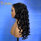 Pre Bleached Knots virgin A Loose wave 13x4 HD and 5x5 HD lace wig high density