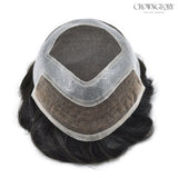 MONO+PU+1" Swiss Lace Front 4 holes in the middle toupee in stocks