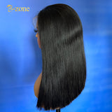 5"x5" Gluless Straight Wig with rubber Strips in the cap and elastic band