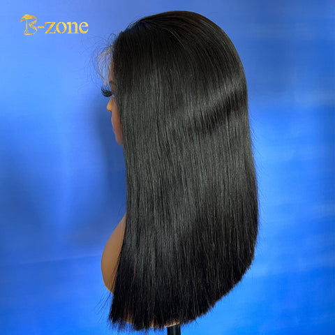 5"x5" Gluless Straight Wig with rubber Strips in the cap and elastic band